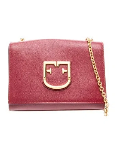 Pre-owned Furla Leather Crossbody Bag In Red