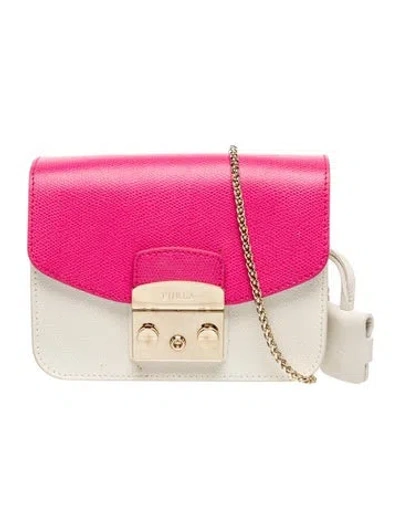 Pre-owned Furla Leather Crossbody Bag In Red