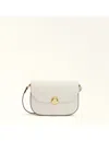 Furla Moonlight S Crossbody Bag In Cream Leather In White