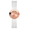 Furla White Leather Dress Watch In Metallic