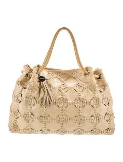 Pre-owned Furla Leather Evening Bag In Neutral