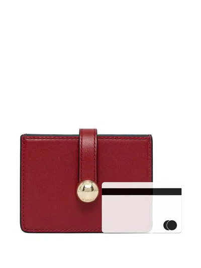 Furla Leather Flap-closure Cardholder In Red
