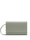 Furla Leather Flap Wallet In Green