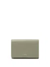 Furla Leather Flap Wallet In Green