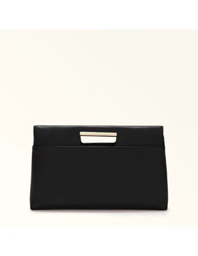 Furla Leather Handbag In Black