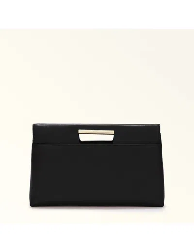 Furla Leather Handbag In Black