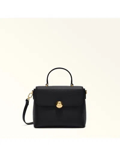 Furla Leather Handbag In Black