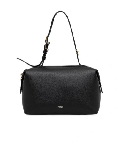 Furla Leather Handbag In Black