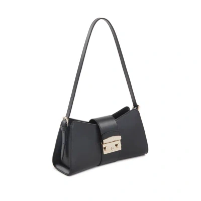 Furla Leather Handbag In Black