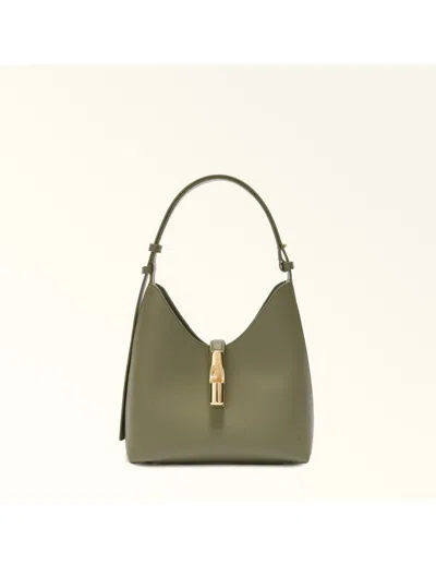 Furla Leather Hobo Bag In Green