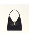 Furla Hobo Bag Goccia M In Leather Color Black In Black
