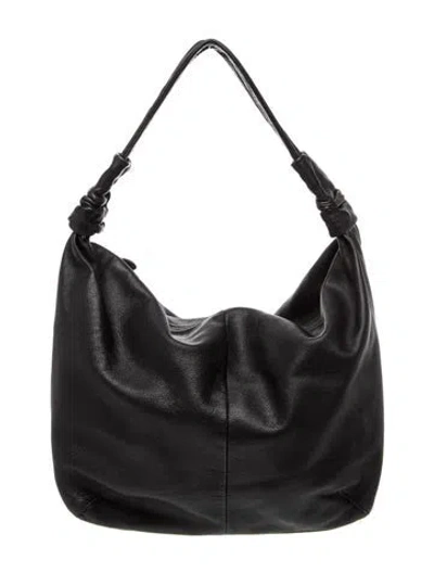 Pre-owned Furla Leather Hobo In Black
