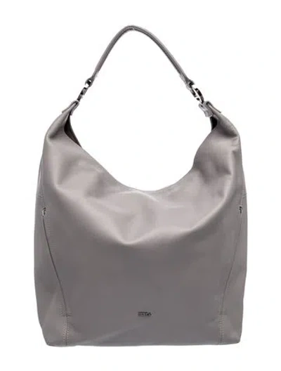Pre-owned Furla Leather Hobo In Grey
