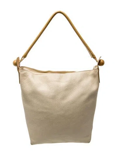 Pre-owned Furla Leather Hobo In Neutrals