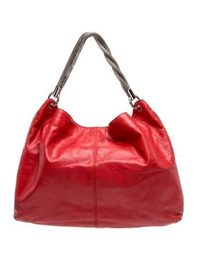Pre-owned Furla Leather Hobo In Red