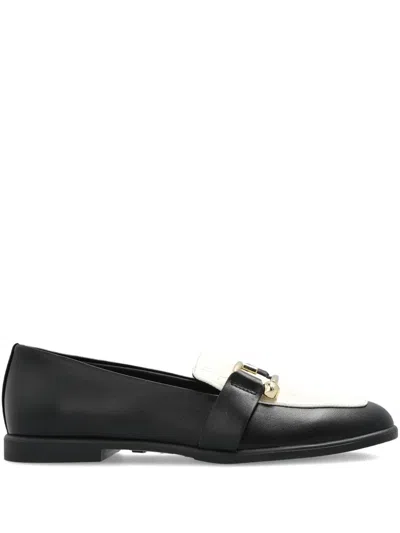 Furla Leather Loafers In Black