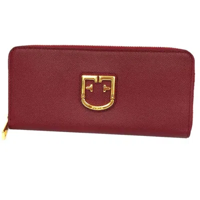 Pre-owned Furla Leather Long Wallet (bi-fold) () In Blue