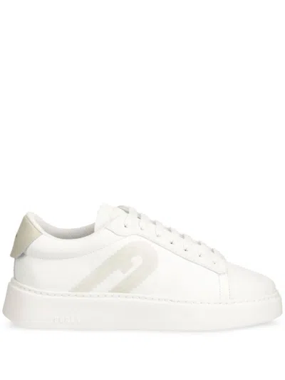 Furla Leather Low-top Sneakers In White