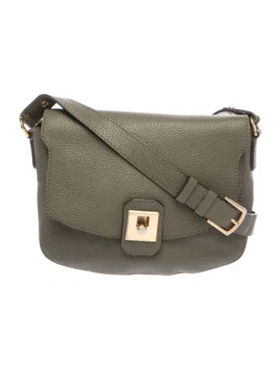 Pre-owned Furla Leather Messenger Bag In Green