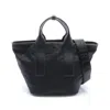 Furla Leather Nylon Canvas Handbag In Black