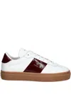 Furla Leather Panelled Sneakers In White
