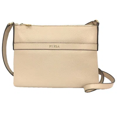 Pre-owned Furla Leather Pochette () In Sand