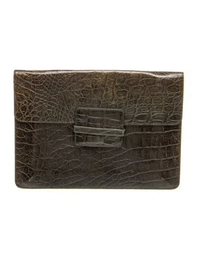 Pre-owned Furla Leather Portfolio In Black