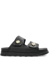 Furla Leather Sandals In Black