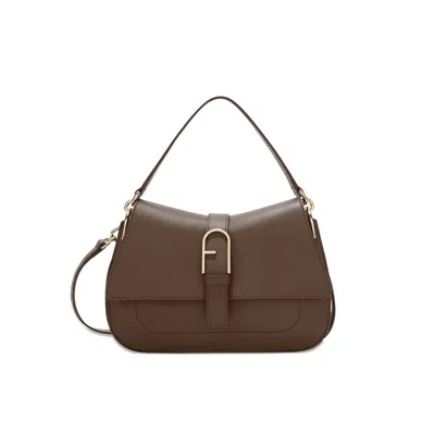 Furla Leather Satchel Bag In Brown