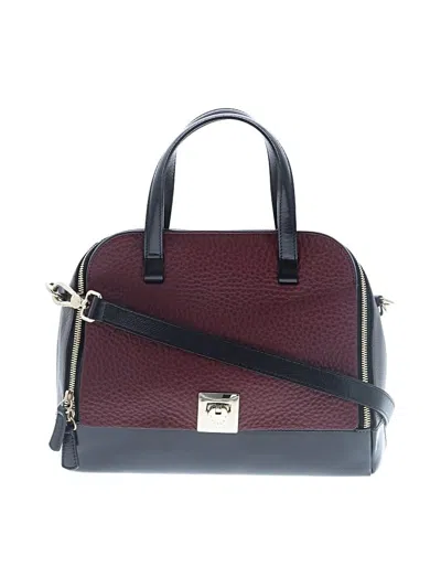 Pre-owned Furla Leather Satchel In Burgundy