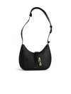 Furla Curved Black Calf Leather Shoulder Bag In Black