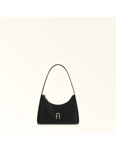 Furla Leather Shoulder Bag In Black
