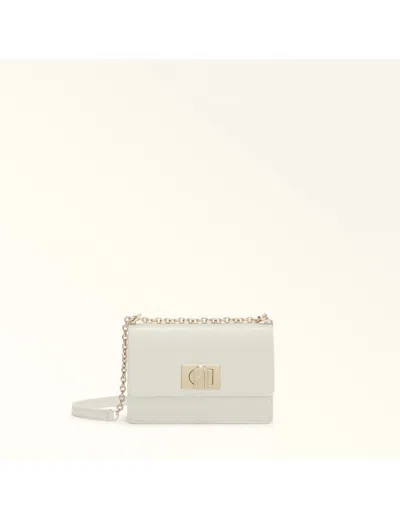 Furla Leather Shoulder Bag In Beige