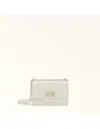 Furla 1927 Mini Leather Crossbody Bag Cream Color In Beige