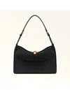 Furla Leather Shoulder Bag In Black