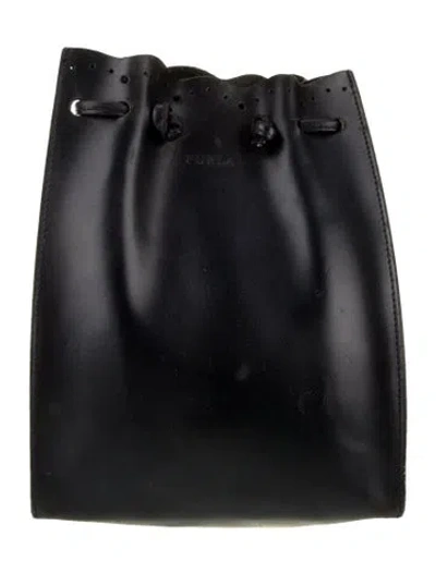 Pre-owned Furla Leather Shoulder Bag In Black