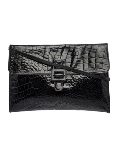 Pre-owned Furla Leather Shoulder Bag In Black