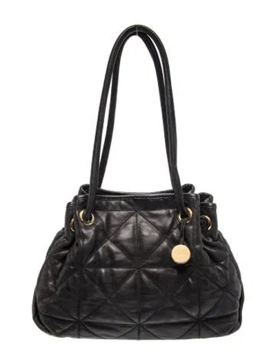 Pre-owned Furla Leather Shoulder Bag In Black