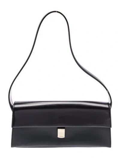 Pre-owned Furla Leather Shoulder Bag In Black