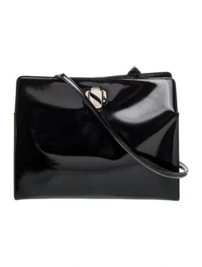 Pre-owned Furla Leather Shoulder Bag In Black