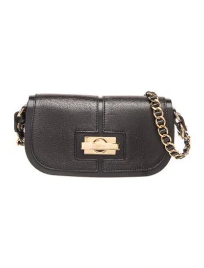 Pre-owned Furla Leather Shoulder Bag In Black