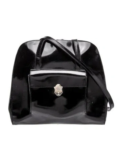 Pre-owned Furla Leather Shoulder Bag In Black