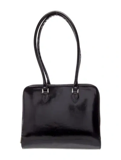 Pre-owned Furla Leather Shoulder Bag In Black