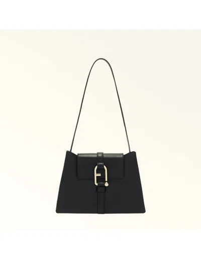 Furla Leather Shoulder Bag In Black