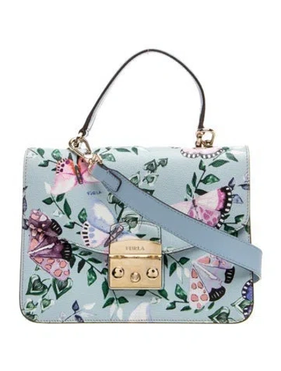 Pre-owned Furla Leather Shoulder Bag In Blue