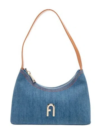 Pre-owned Furla Leather Shoulder Bag In Blue