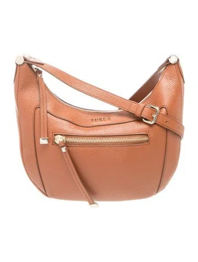 Pre-owned Furla Leather Shoulder Bag In Brown
