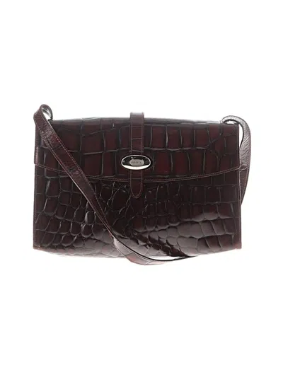 Pre-owned Furla Leather Shoulder Bag In Burgundy