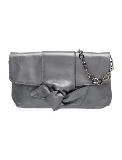 Pre-owned Furla Leather Shoulder Bag In Gray