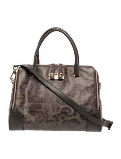 Pre-owned Furla Leather Shoulder Bag In Gray